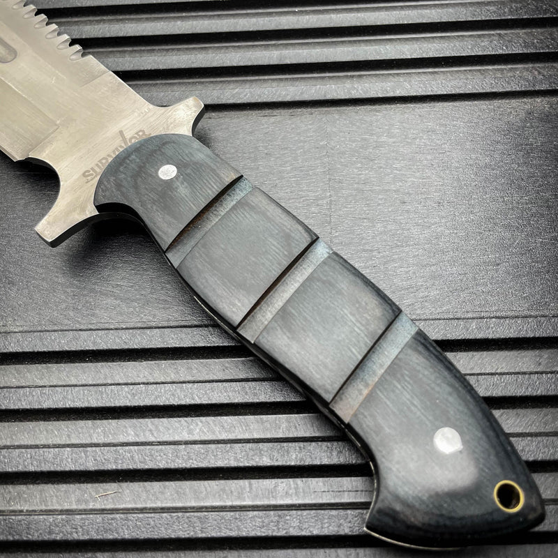 15" HEAVY DUTY FULL TANG TACTICAL HUNTING KNIFE Rambo Machete Survival Combat - BLADE ADDICT