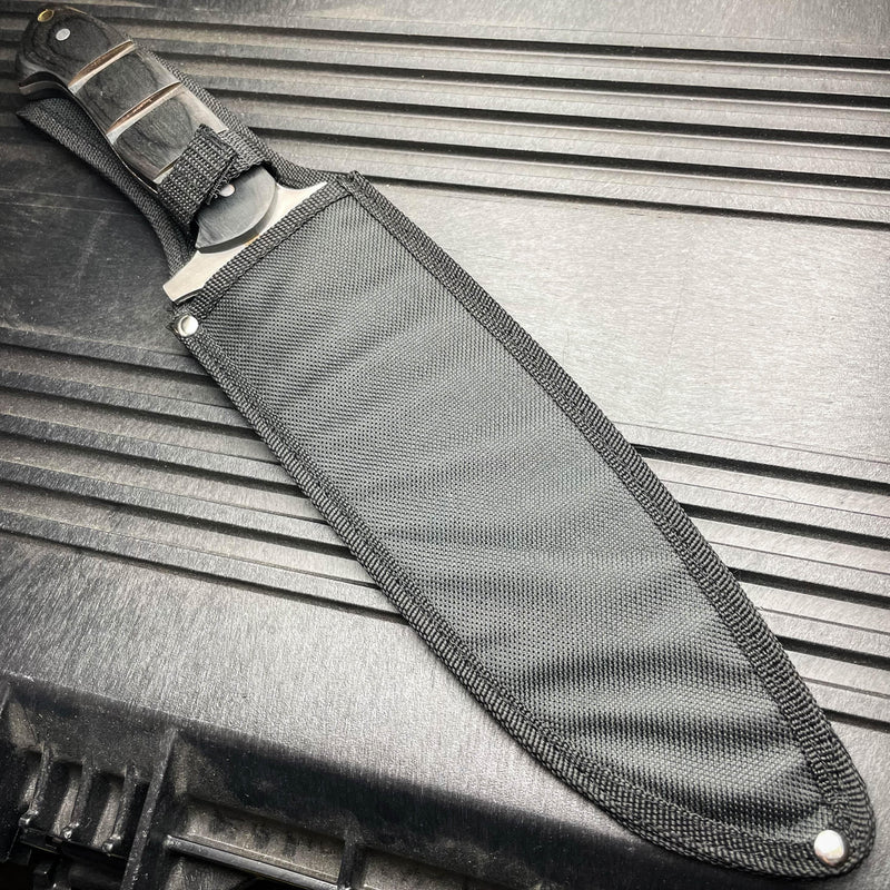 15" HEAVY DUTY FULL TANG TACTICAL HUNTING KNIFE Rambo Machete Survival Combat - BLADE ADDICT