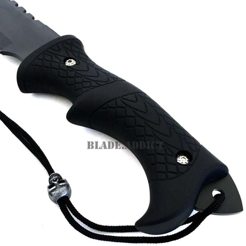16" HUNTING Sawback Military FULL TANG Fixed Blade MACHETE Knife SWORD - BLADE ADDICT