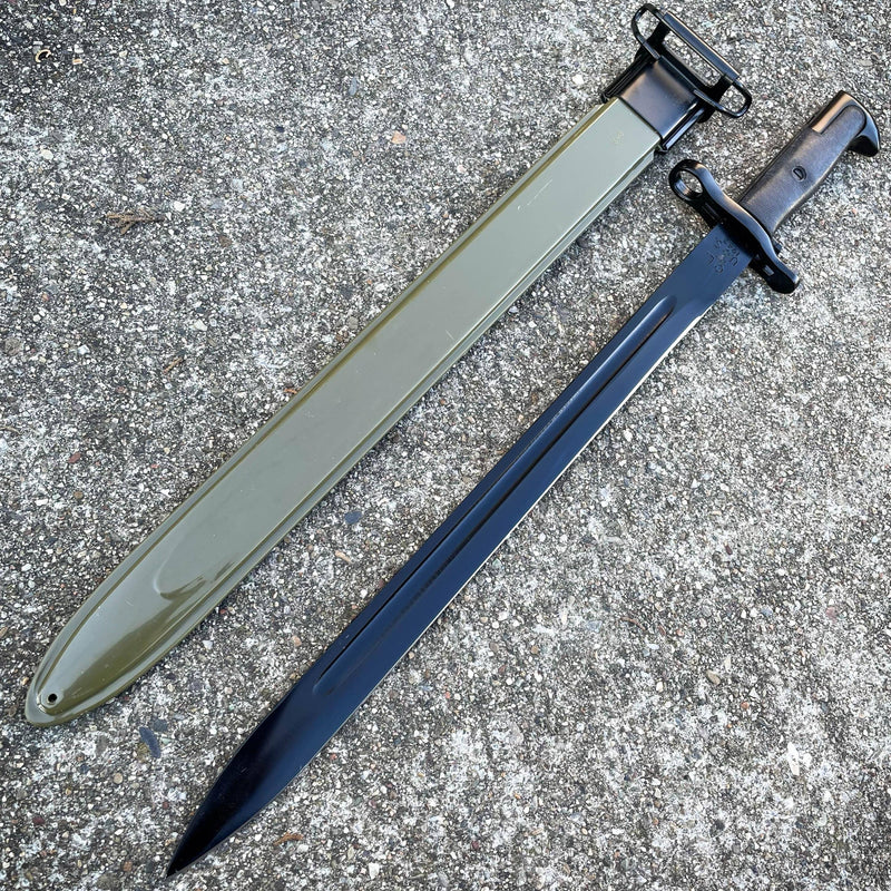 21" M1 US RIFLE Bayonet Military Tactical Combat Hunting Knife Survival Rambo - BLADE ADDICT