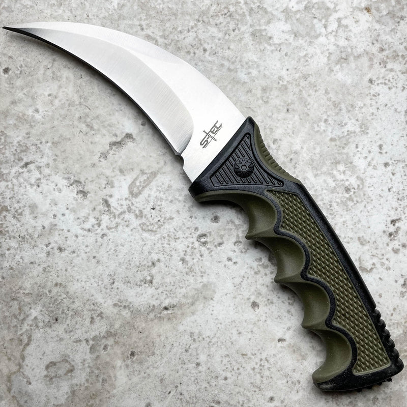 8.75" Military Tactical Combat KARAMBIT Fixed Blade Survival Talon Claw Knife - BLADE ADDICT