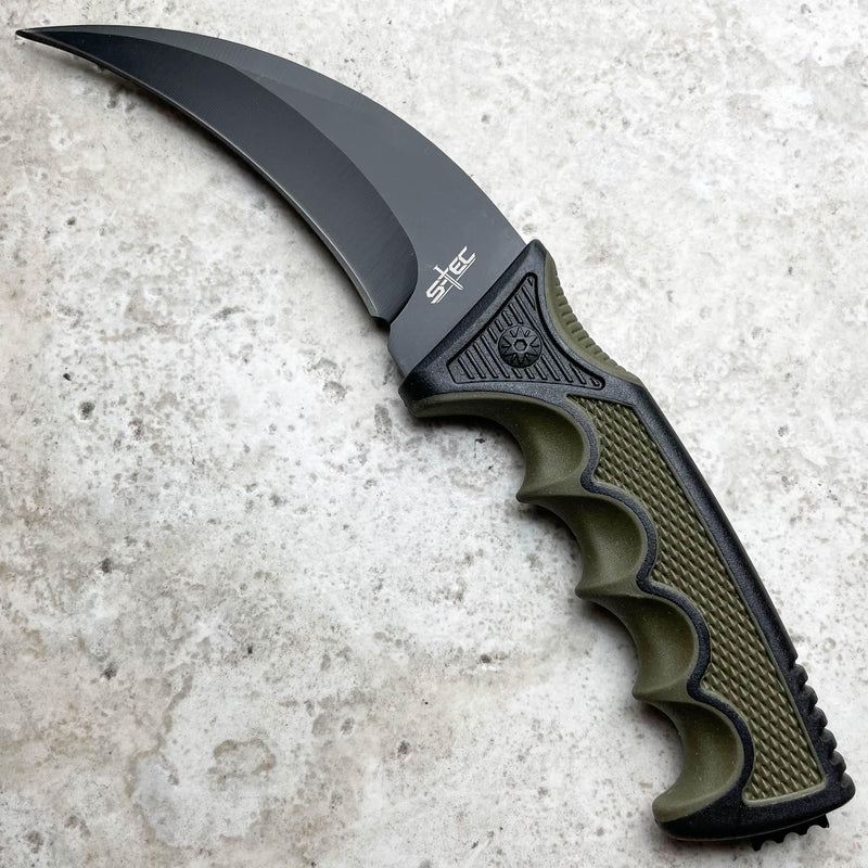 8.75" Military Tactical Combat KARAMBIT Fixed Blade Survival Talon Claw Knife - BLADE ADDICT