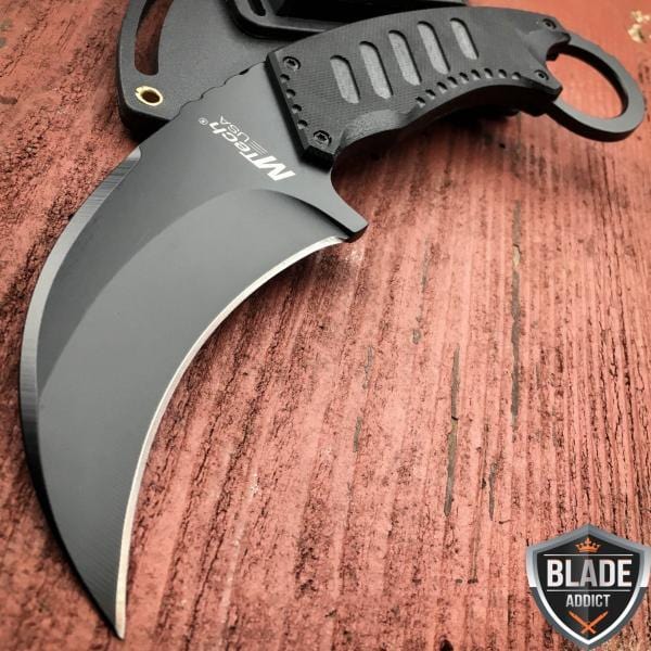 8" TACTICAL COMBAT Karambit Claw FIXED BLADE KNIFE Army Hawkbill - BLADE ADDICT