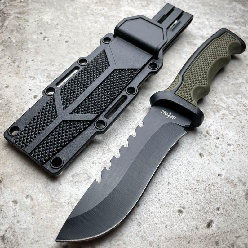 9" Military Tactical Combat Hunting Fixed Blade Survival Camping Outdoor Knife - BLADE ADDICT