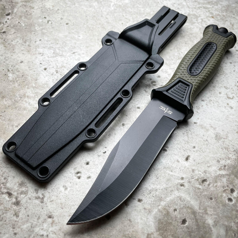 9" Military Tactical Combat Hunting Fixed Blade Survival Camping Outdoor Knife - BLADE ADDICT