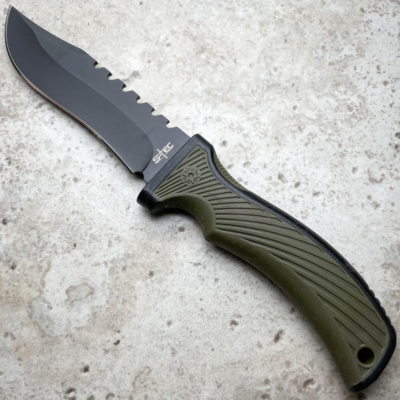 9" Military Tactical Combat Hunting Fixed Blade Survival Camping Outdoor Knife B - BLADE ADDICT