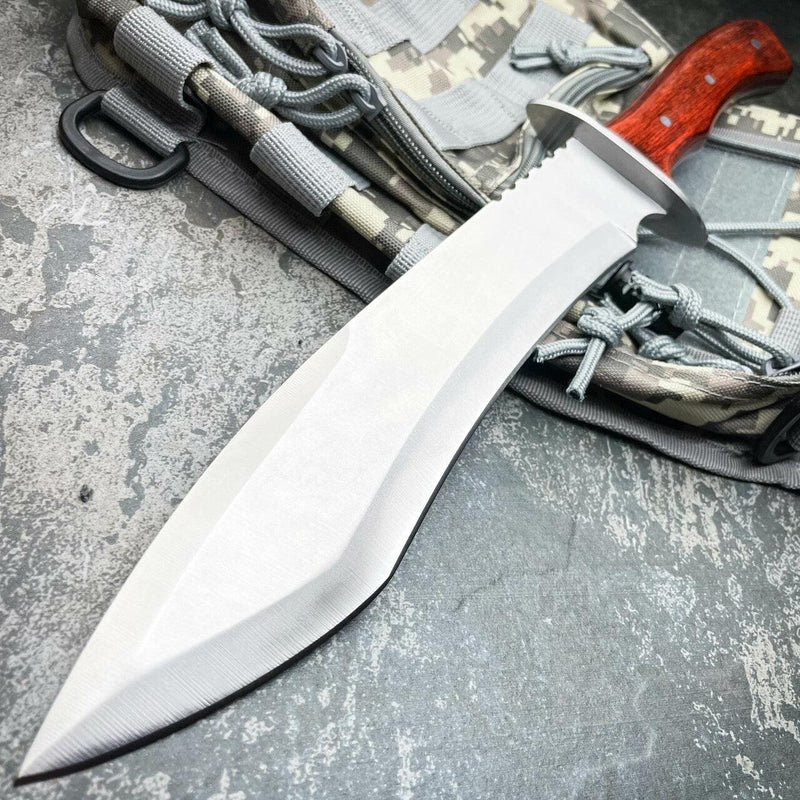 15" Full Tang TRACKER TACTICAL Hunting Rambo Fixed Blade Camping Bowie Knife NEW - BLADE ADDICT