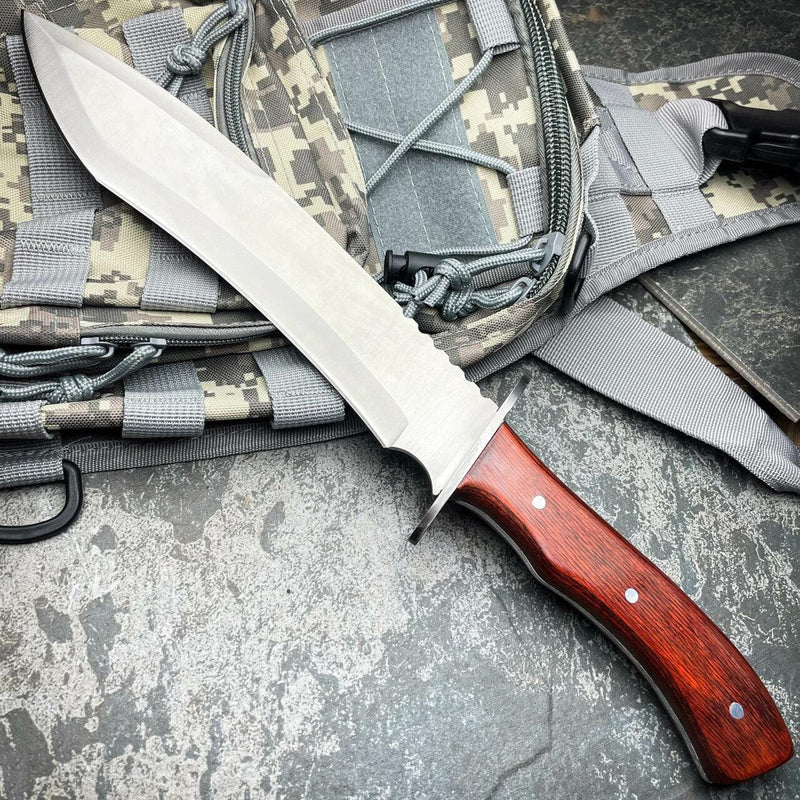 15" Full Tang TRACKER TACTICAL Hunting Rambo Fixed Blade Camping Bowie Knife NEW - BLADE ADDICT