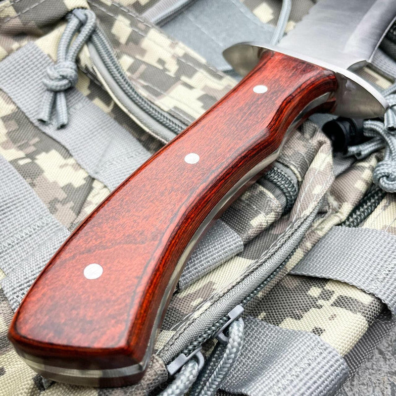 15" Full Tang TRACKER TACTICAL Hunting Rambo Fixed Blade Camping Bowie Knife NEW - BLADE ADDICT