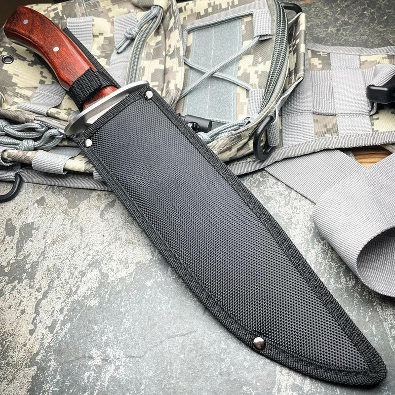 15" Full Tang TRACKER TACTICAL Hunting Rambo Fixed Blade Camping Bowie Knife NEW - BLADE ADDICT
