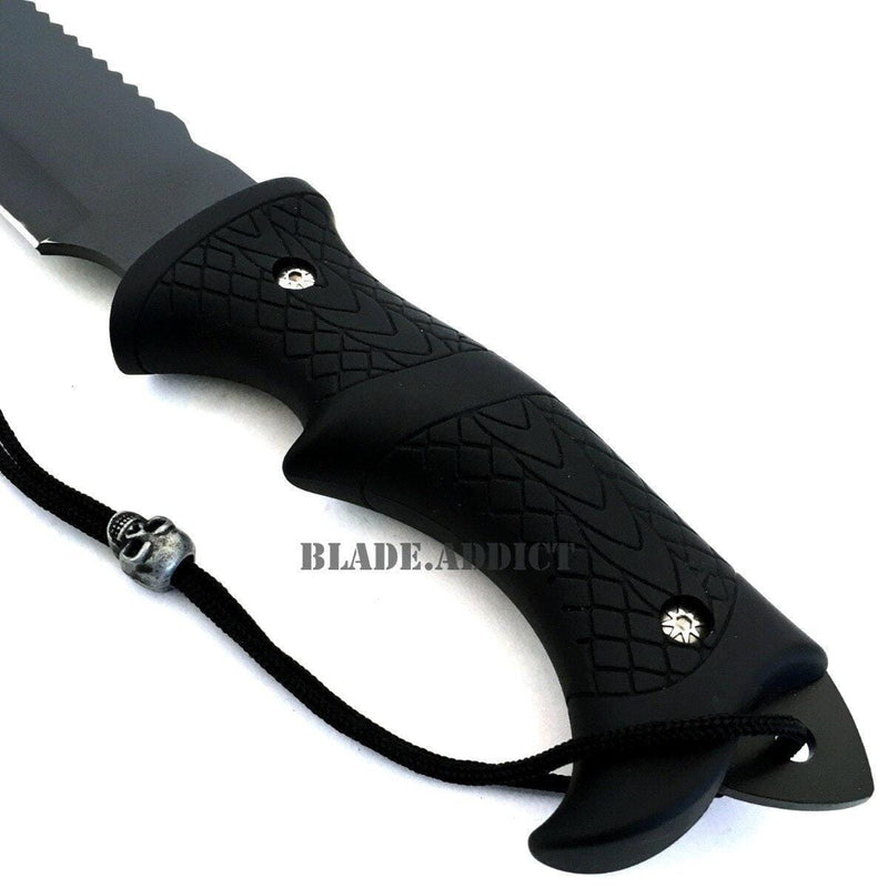 16" MACHETE GUT HOOK FIXED BLADE HUNTING KNIFE - BLADE ADDICT