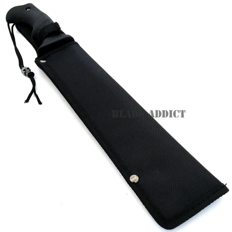 16" MACHETE GUT HOOK FIXED BLADE HUNTING KNIFE - BLADE ADDICT