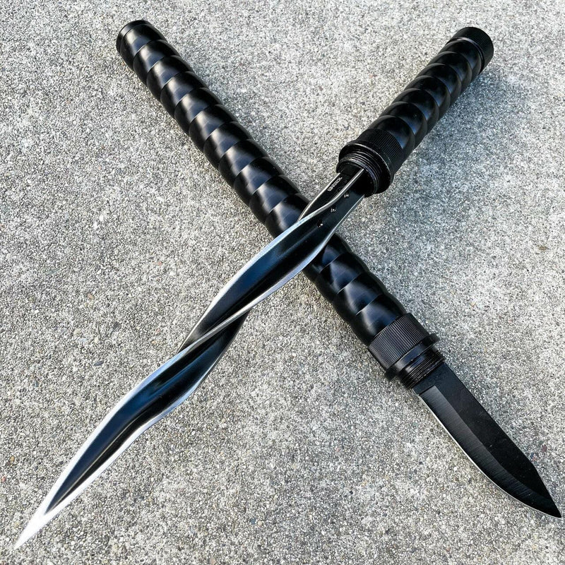 26" TRI DAGGER Twist Blade w/ Sheath - BLADE ADDICT