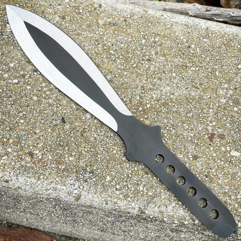3PC 9" NINJA Kunai THROWING KNIFE Blade SET - BLADE ADDICT