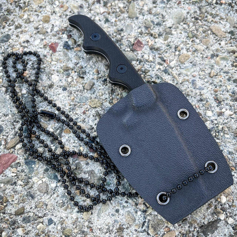 5" MTECH Military Tactical Fixed Tanto Blade Combat Neck Knife w/ Chained Sheath - BLADE ADDICT