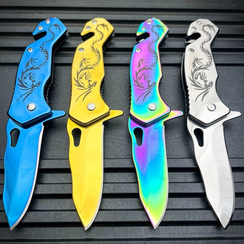 6" Dragon Rescue Pocket Knife - BLADE ADDICT