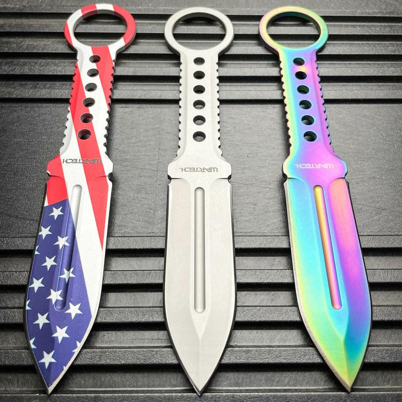 8.25" Tactical FIXED BLADE Full Tang Combat Hunting Throwing Knife w/ Sheath - BLADE ADDICT
