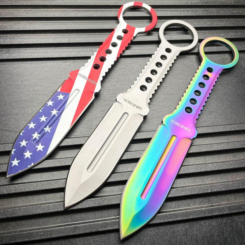 8.25" Tactical FIXED BLADE Full Tang Combat Hunting Throwing Knife w/ Sheath - BLADE ADDICT