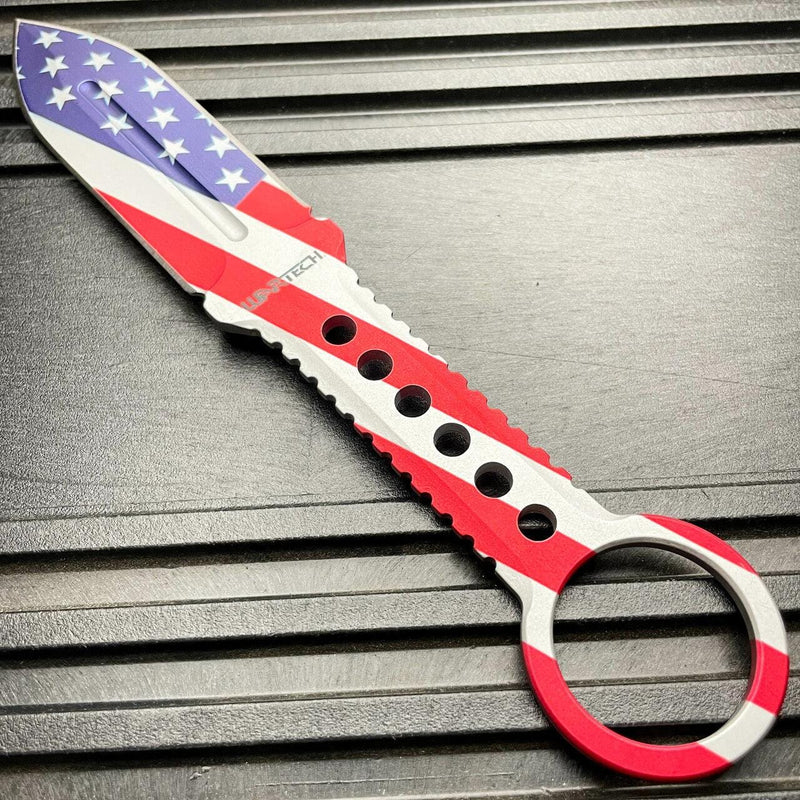 8.25" Tactical FIXED BLADE Full Tang Combat Hunting Throwing Knife w/ Sheath - BLADE ADDICT