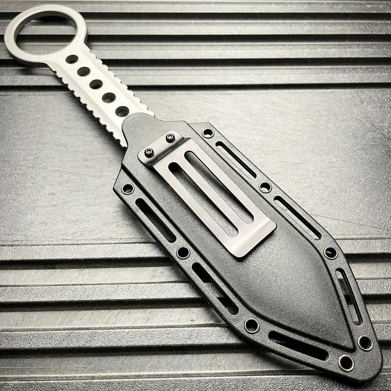 8.25" Tactical FIXED BLADE Full Tang Combat Hunting Throwing Knife w/ Sheath - BLADE ADDICT