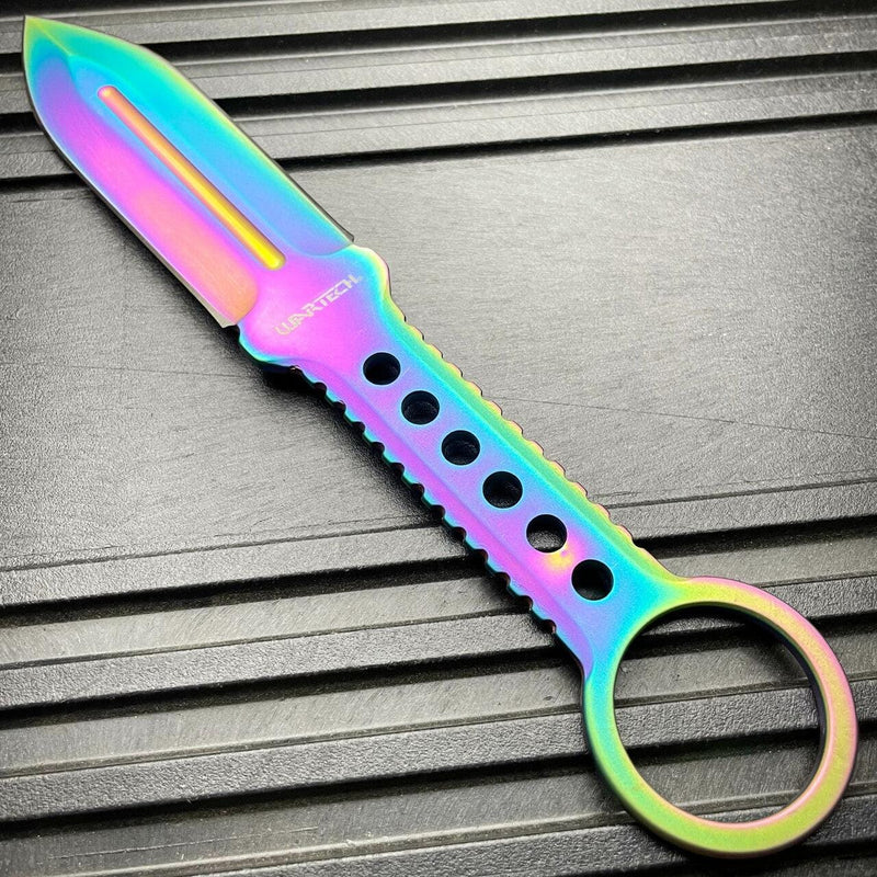 8.25" Tactical FIXED BLADE Full Tang Combat Hunting Throwing Knife w/ Sheath - BLADE ADDICT