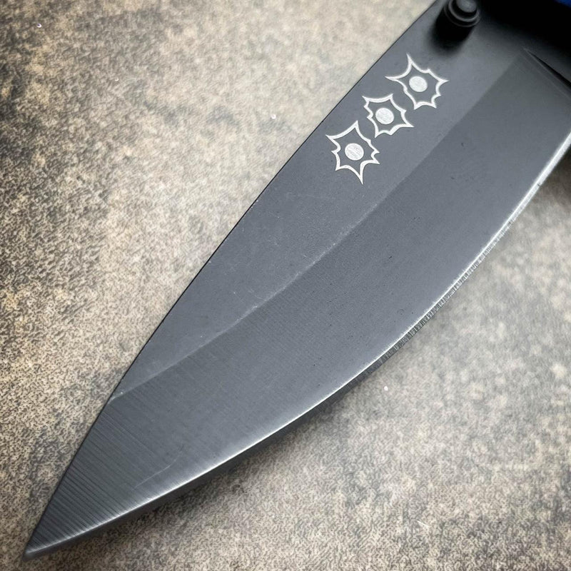 8" Military Shark Head Tactical Spring Assisted Pocket OPEN Folding Knife Blade - BLADE ADDICT