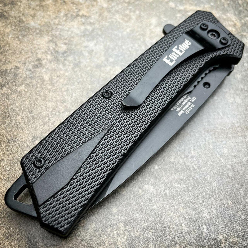 8" Military Shark Head Tactical Spring Assisted Pocket OPEN Folding Knife Blade - BLADE ADDICT