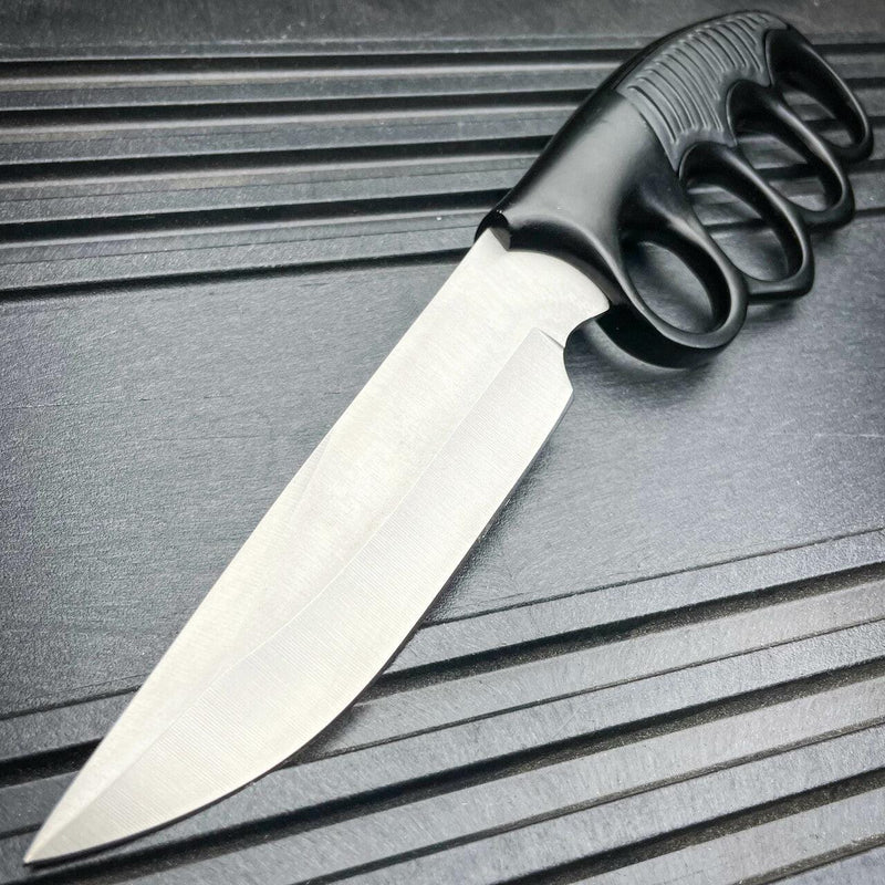 9.5" Military Trench Silver Knife - BLADE ADDICT