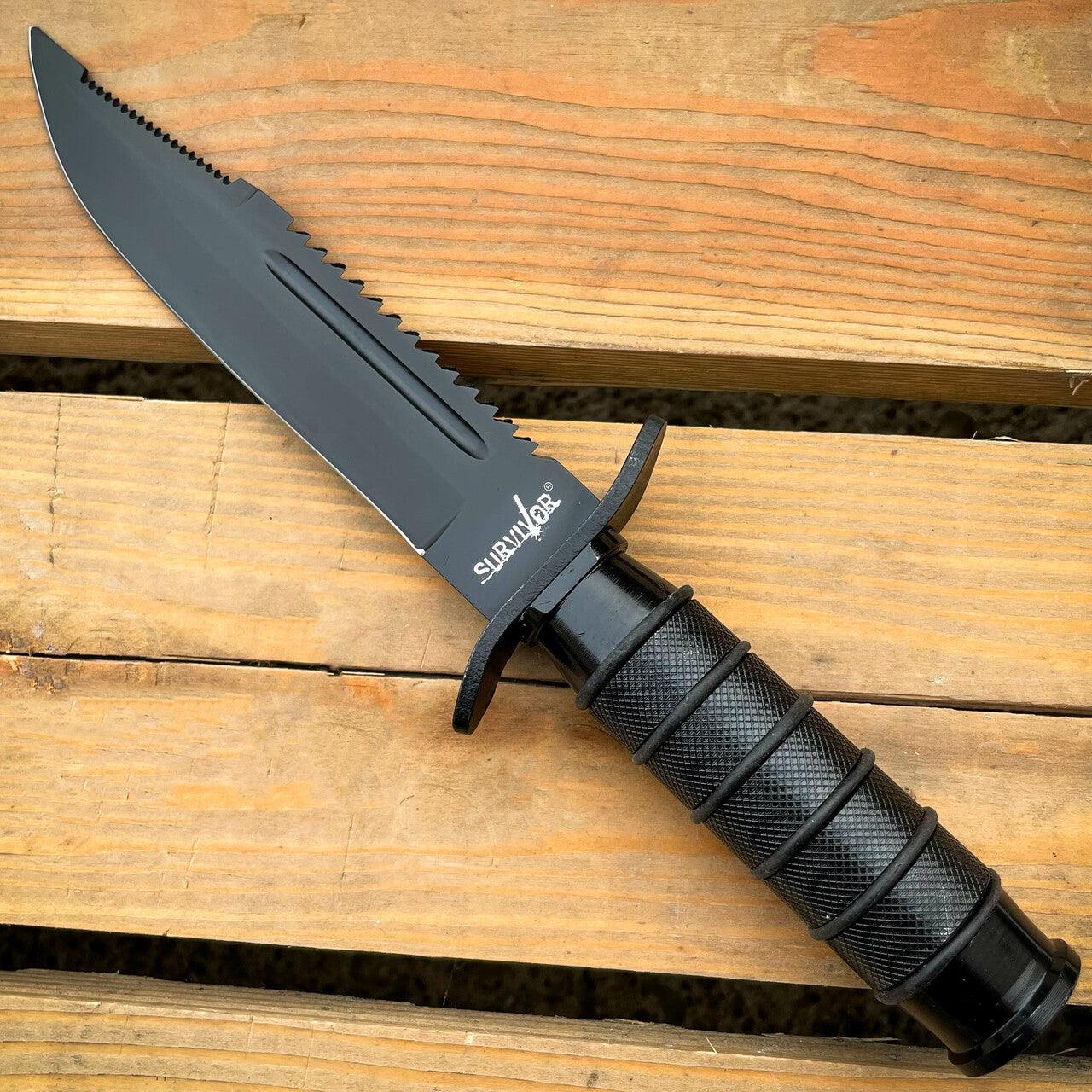 9.5 Tactical Hunting Army Rambo Fixed Blade Knife Machete Bowie w Sur