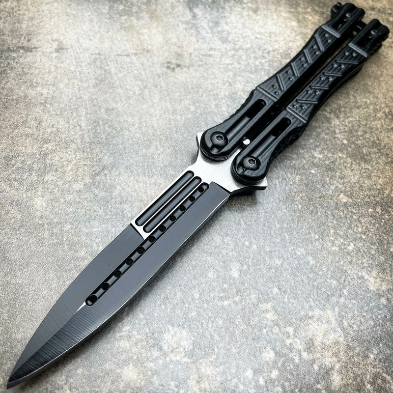 Prospect Balisong Butterfly Knife Black - BLADE ADDICT