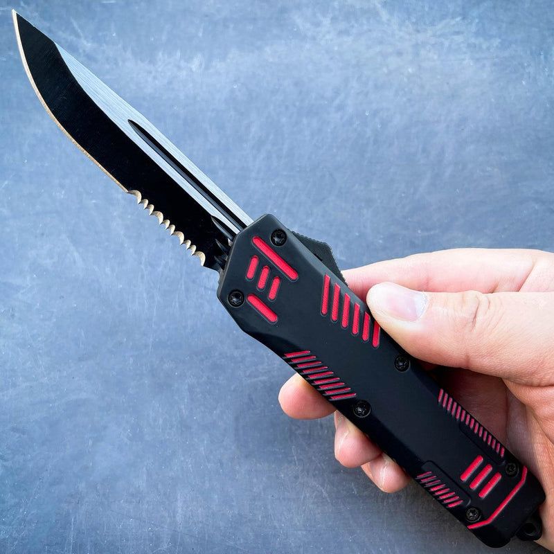 Lurker OTF Series Black w/ Red - BLADE ADDICT