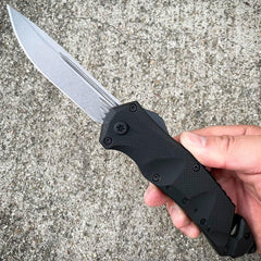 Escape Rescue OTF Knife Black w/ Silver Blade - BLADE ADDICT