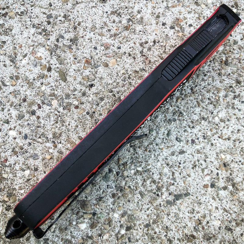 DEAD POOL DUAL ACTION OUT THE FRONT KNIFE - BLADE ADDICT