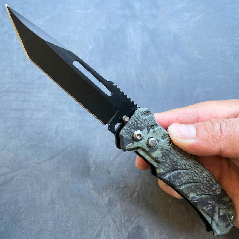 Everyday Cary Tanto Switch Blade Forest Camo - BLADE ADDICT