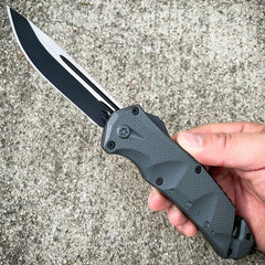 Escape Rescue OTF Knife Grey - BLADE ADDICT