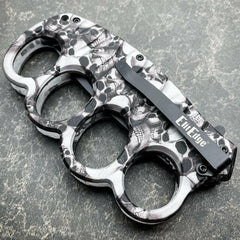 Liberator Skull Camo Knuckle Knife - BLADE ADDICT