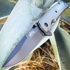 Master Carbon Fiber Drop Point Spring Assisted Opening Tactical Pocket Knife NEW - BLADE ADDICT
