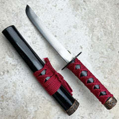 Mini Japanese Samurai Sword Fixed Blade Letter Opener Katana Knife w/ Stand NEW - BLADE ADDICT