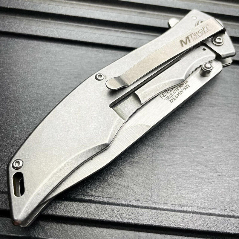 MTECH USA American Flag We The People Spring Assisted Folding Open Pocket Knife - BLADE ADDICT