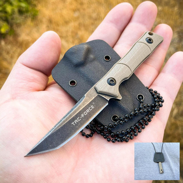 Tac-Force Everyday Carry Military Fixed Blade Neck Knife Tanto Blade w