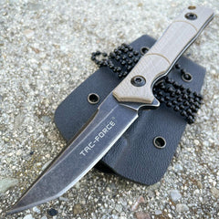 Tac-Force Everyday Carry Military Fixed Blade Neck Knife Tanto Blade w/ Sheath - BLADE ADDICT