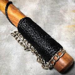 Medieval Spike Two Ball Battle Mace Hard Wood Bat Middle Ages Weapon Flail - BLADE ADDICT