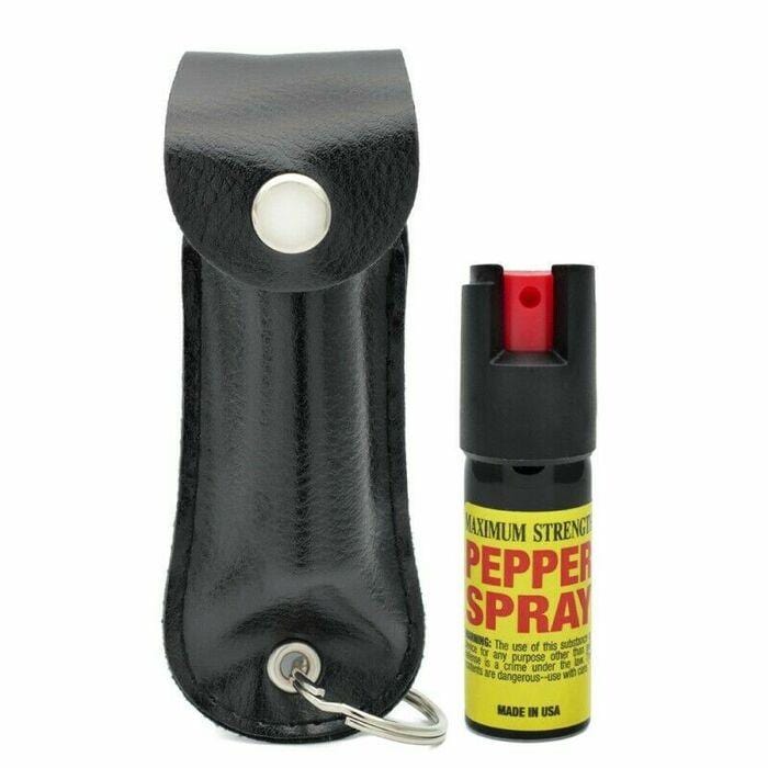 Self Defense Pepper Spray - 1/2 oz Compact Size Maximum Strength Police Grade Formula Best Self Defense Tool Black - BLADE ADDICT