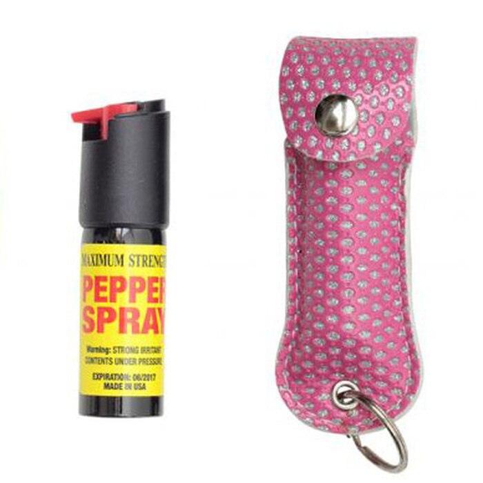 Self Defense Pepper Spray - 1/2 oz Compact Size Maximum Strength Police Grade Formula Best Self Defense Tool Pink Bling - BLADE ADDICT