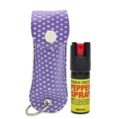 Self Defense Pepper Spray - 1/2 oz Compact Size Maximum Strength Police Grade Formula Best Self Defense Tool Purple Bling - BLADE ADDICT
