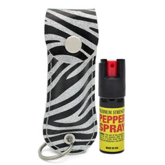 Self Defense Pepper Spray - 1/2 oz Compact Size Maximum Strength Police Grade Formula Best Self Defense Tool Zebra - BLADE ADDICT