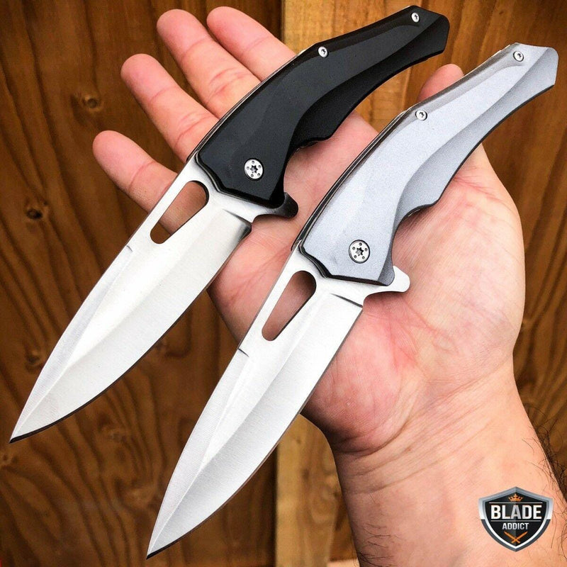 8.5" Tactical Spring Assisted OPEN Folding Pocket Knife Blade EDC - BLADE ADDICT