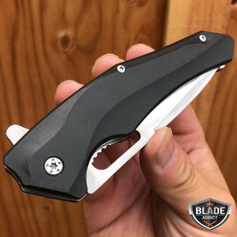 8.5" Tactical Spring Assisted OPEN Folding Pocket Knife Blade EDC - BLADE ADDICT