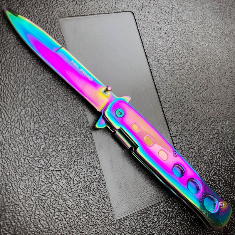 9" Limited Edition Stiletto Spring Open Assisted Folding Pocket Knife Tactical - BLADE ADDICT