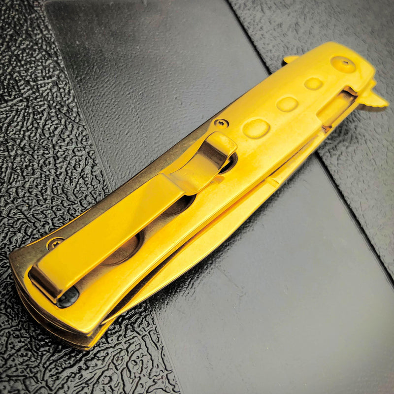 9" Limited Edition Stiletto Spring Open Assisted Folding Pocket Knife Tactical - BLADE ADDICT